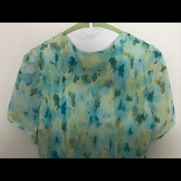 Blue/Green Floral Dress - Picture 5 of 5